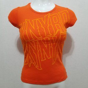 Lynyrd Skynyrd shirt Small All Over baby doll tee graphic rock band merch logo